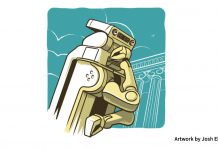 Robot illustrated by Josh Ellingson