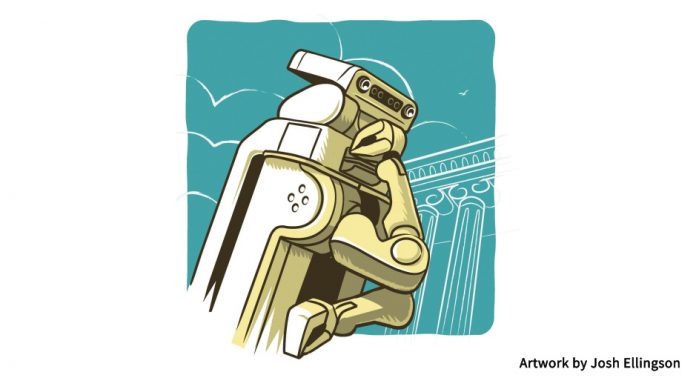 Robot illustrated by Josh Ellingson