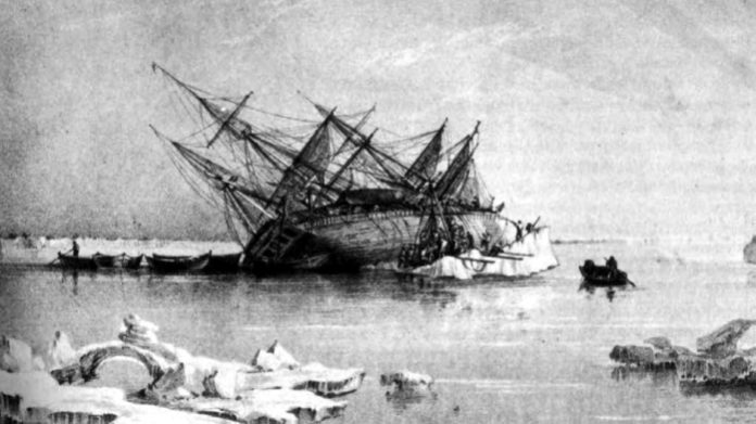 Shipwreck painting