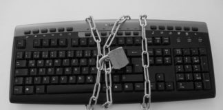 keyboard in chains