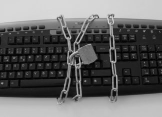 keyboard in chains