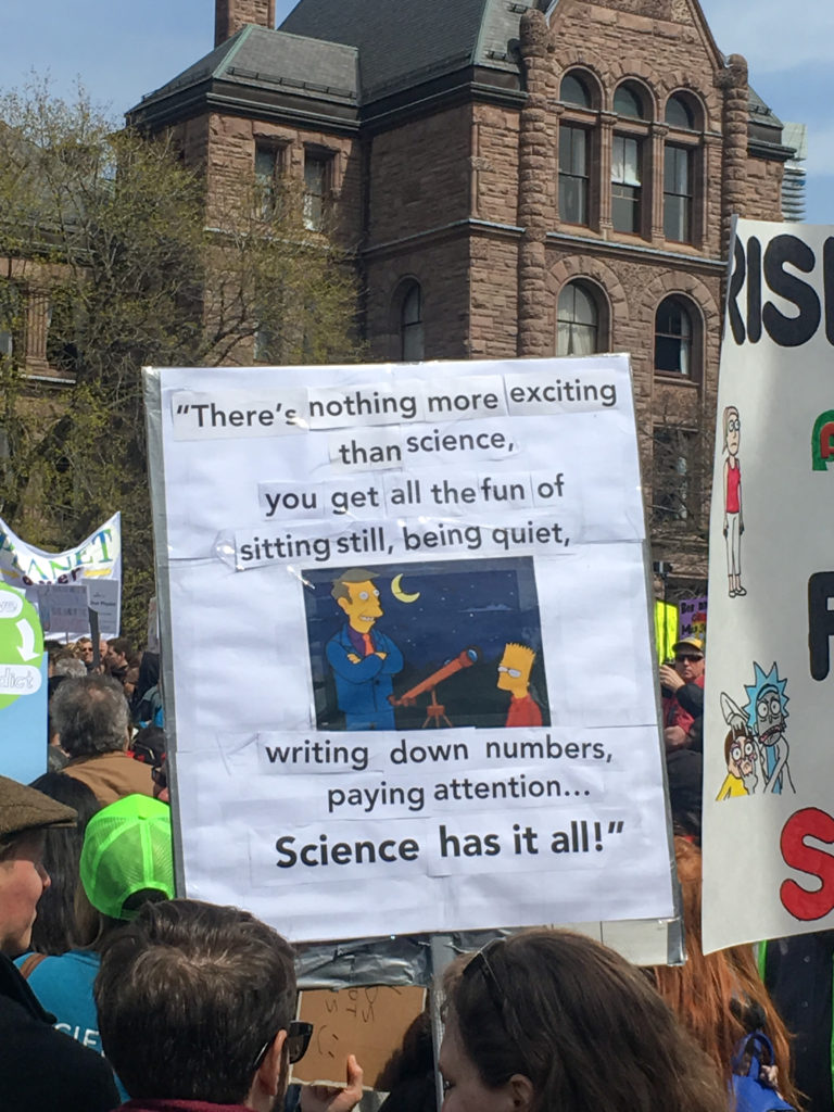 Science March sign Simpsons