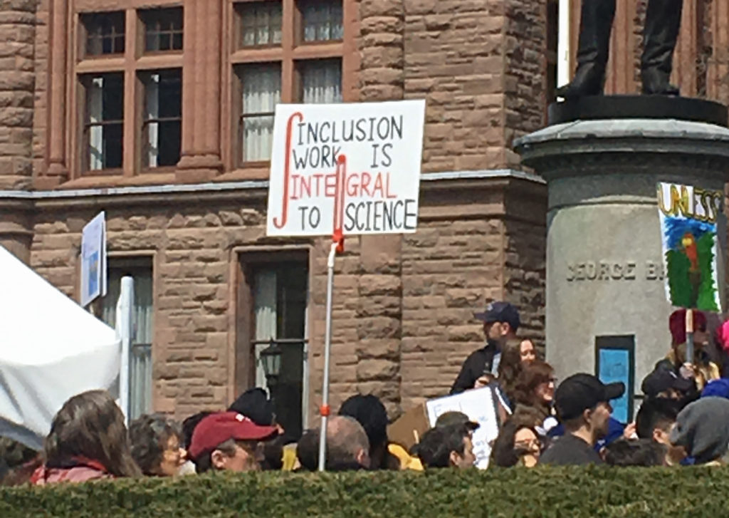 science march sign integral