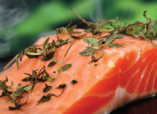 Salmon with herbs