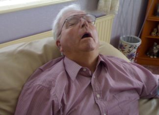 Old person sleeping