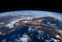 Nighttime lights view from space